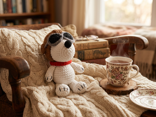 Aviator dog crochet pattern