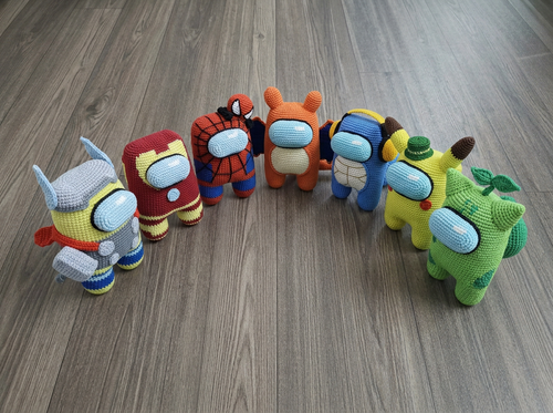Space crewmates crochet pattern
